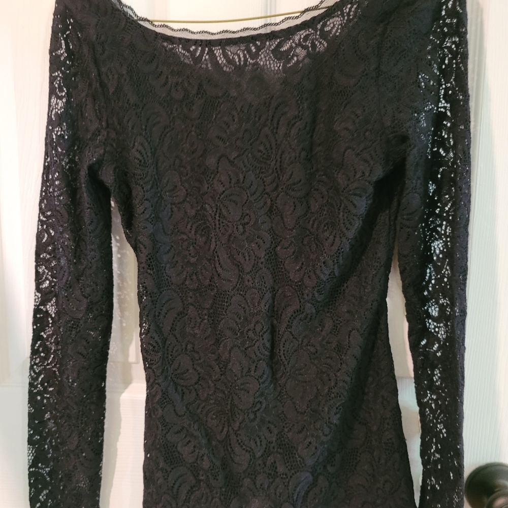 Black Lace Long Sleeve top